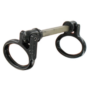 Double articulated drop ring handle - 7mm stainless steel spindle bar