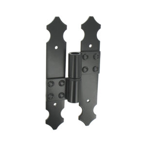 Charnière H avec axe - Ø14 - H.200 - 35x4 - trous ronds de 5 - axe à 30