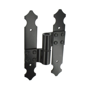 Charnière H avec axe - Ø14 - H.200 - 35x4 - trous ronds de 5 - axe à 38