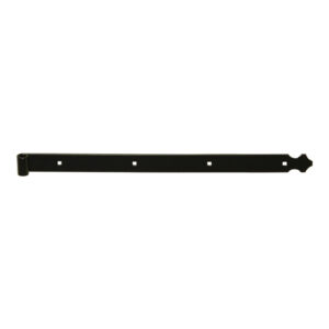 Straight strap hinge  - scalloped end - Ø14 - 39x3.7 - 7.5 mm square holes - 11x70 offset