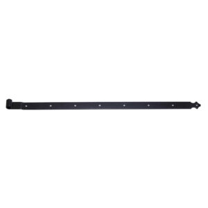 Straight strap hinge  - scalloped end - Ø16 - 39x6 - 7.5 mm square holes - 25x80 offset