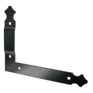 Angle T strap hinge  - 35x4 - H.200xL.250 - 7.5 mm square holes