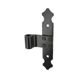 Penture intermédiaire - bout feston - Ø14 - H.200 - 35x4 - trous carrés de 7,5 - déport 19x54