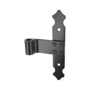 Penture intermédiaire - bout feston - Ø14 - H.200 - 35x4 - trous carrés de 7,5 - déport 19x77