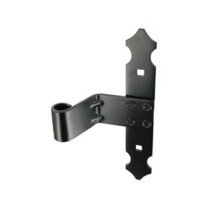 Penture intermédiaire - bout feston - Ø14 - H.200 - 35x4 - trous carrés de 7,5 - déport 48x77