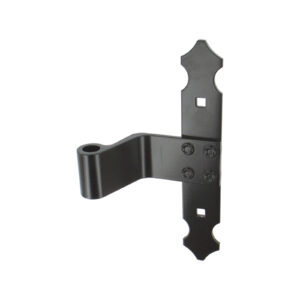 Penture intermédiaire - bout feston - Ø14 - H.200 - 35x4 - trous carrés de 7,5 - déport 48x77