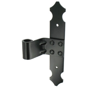 Penture intermédiaire - bout feston - Ø14 - H.200 - 35x4 - trous ronds de 5 - déport 38x54