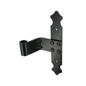 Penture intermédiaire - bout feston - Ø14 - H.200 - 35x4 - trous ronds de 5 - déport 48x77