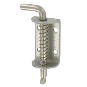 Spring-loaded latch with short crushed rod - Ø6