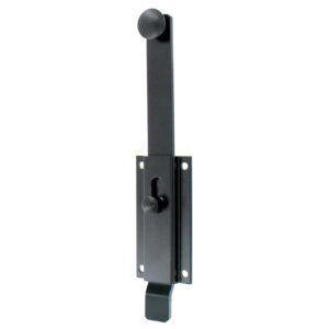 Targette contre-coudée - L.220 - manoeuvre tringle avec bouton