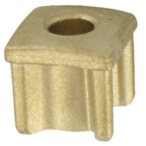 Cupro-aluminium drilled end cap - 30x30 mm - for 30x30 mm profile, Th.1.2 mm