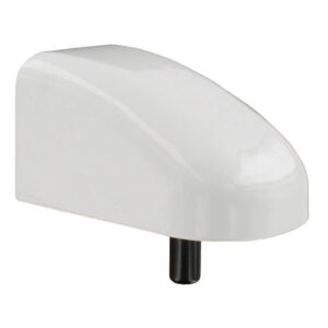 Gond platine en L avec carénage aluminium - H.57 - réglage 40 à 80 - pivot Ø12, H.25 ou 35