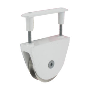 Wheel  - Ø80 - surface-mounted rim with assembly plate - for V-shaped rail
