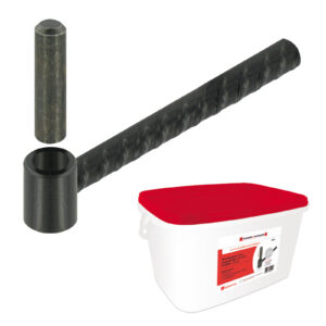 Chemical-seal hinge in bucket - L.150