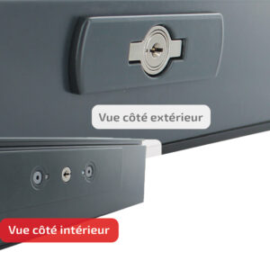 Surface - mounted rim and mortice lock for intermediate and final blade