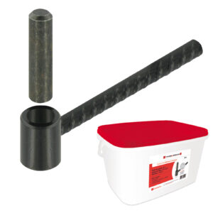 Chemical-seal hinge  in bucket - L.90