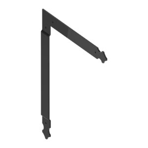 Angle T strap hinge  - 35x4 - H.400xL.300 - 5mm round holes