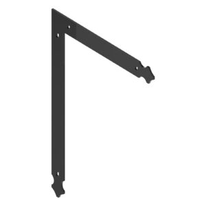 Adjustable angle T strap counter hinge - 35x4 - H.300xL.400 - 7.5 mm square holes