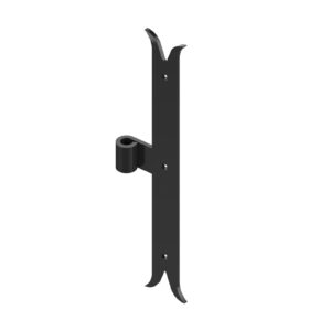 Set of 2 intermediate T strap hinges - fish tail - Ø16 - H.400 - 40x6 - 7.5 mm square holes - offset 55