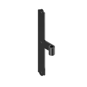 Set of 2 intermediate T strap hinges - round end - Ø16 - H.360 - 40x6 - 7.5 mm square holes - offset 75