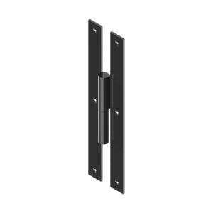 Intermediate T strap hinge  - square end - Ø12 - H.400 - 40x6 - 7.5 mm square holes