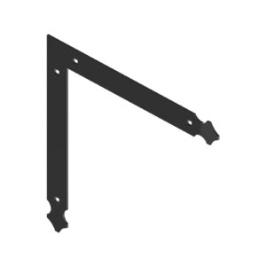 Angle T strap counter hinge - 35x3 - 7.5 mm square holes - RapidRénov