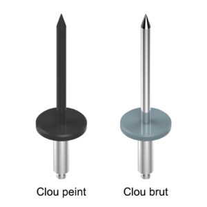 Blind rivet with wide head and steel nail - Ø4.8xL.16.5