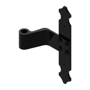 Penture intermédiaire - bout feston - Ø14 - H.200 - 35x4 - trous ronds de 5 - déport 48x77