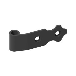Exterior hinge without pin - scalloped end - Ø14 - W.110 - offset 16 mm - for single shutter