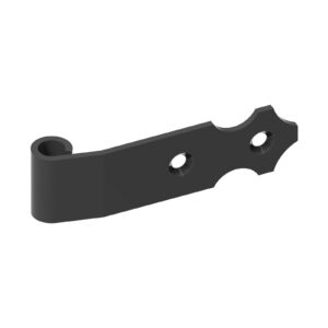 Exterior hinge without pin - scalloped end - Ø14 - offset 16 mm - for double shutter