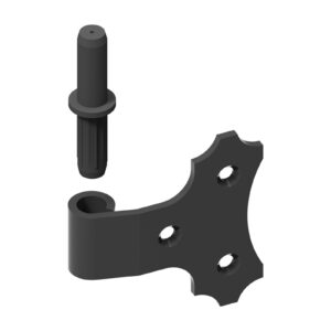 Decorative hinge with pin - Ø14 - offset 16