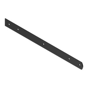 Counter T strap hinge  - round end - 1st hole at 25 - 39x3 - 7.5 mm square holes - InviRenov®