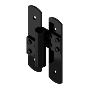 H-shaped hinge with pin - Ø14 - H.150 - 35x4 - 7.5 mm square holes - pin-28mm