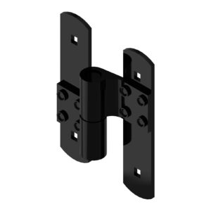 H-shaped hinge with pin - Ø14 - H.150 - 35x4 - 7.5 mm square holes - pin-28mm