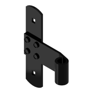 Penture intermédiaire - bout rond - Ø14 - 35x4 - déport 19x77 - trous carrés de 7,5