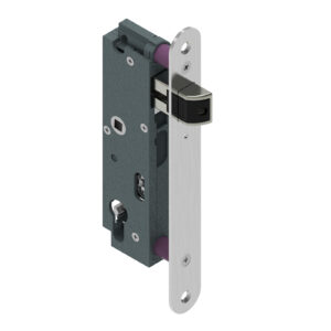 Serrure GK à pêne rentrant - axe à 50 - têtière ronde - à encastrer