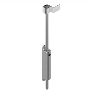 Surface-mounted rim latch with interlocking blocking
