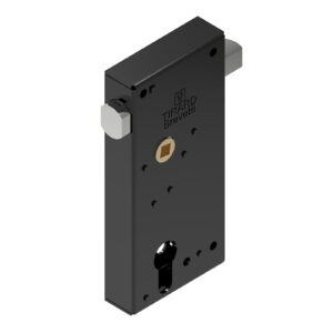 Lock with surface-mounted rim steel recessed bolt - GE
