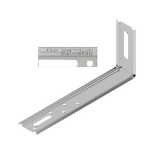 Ribbed fastening angle bracket - 2 sides