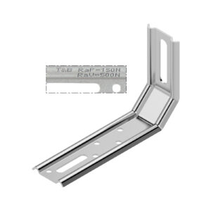 Équerre de fixation nervurée - 3 pans - P1 = 30