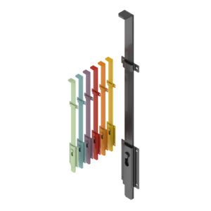 Straight latch  - L.420 - curved rod operation