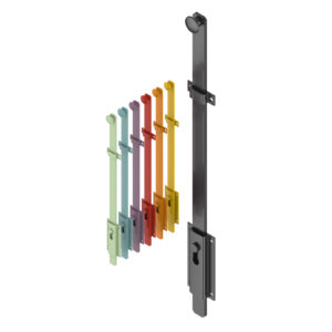 Straight latch - L.420 - rod operation with knob